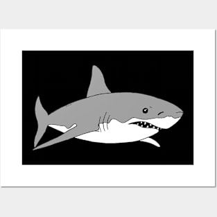 great white shark Posters and Art